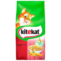 Kitekat (Кітікет) - Сухий корм з яловичиною та овочами для котів (12 кг) в E-ZOO