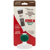 TropiClean (Тропіклін) Enticers Kong Dental Ball - Набор по догляду за ротовою порожниною (шарик, гель) зі смаком копченої яловичої грудки для собак (М) в E-ZOO