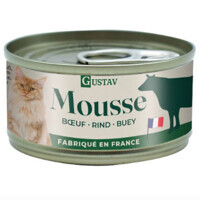 Gustav (Густав) Beef Mousse - Влажный корм Мусс с говядиной для котов (85 г) в E-ZOO