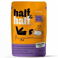Half&Half (Халф энд Халф) - Консервированный корм с тунцом для стерилизованных котов (кусочки в соусе) (100 г) в E-ZOO