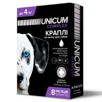 Unicum (Унікум) Complex - Протипаразитарні краплі на холку проти гельмінтів, бліх та кліщів для собак (1 шт. (4-10 кг)) в E-ZOO