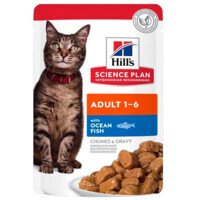 Hill's (Хіллс) Science Plan Adult Cat with Ocean Fish - Вологий корм із океанічною рибою для дорослих котів (шматочки в соусі) (85 г) в E-ZOO