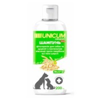 Unicum (Унікум) Organic - Фітошампунь вівсяний з пантенолом проти свербіння для собак та цуценят всіх порід (200 мл) в E-ZOO