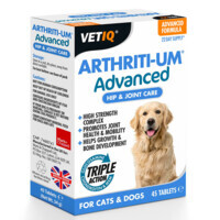 VetIQ Arthriti-Um Advanced - Пищевая добавка для поддержания здоровья костей и подвижности суставов у собак и котов (45 шт.) в E-ZOO