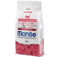 Monge (Монж) Natural Superpremium Monoprotein Kitten Beef - Сухий монопротеїновий корм з яловичиною для кошенят всіх порід (1,5 кг) в E-ZOO
