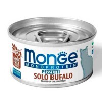 Monge (Монж) Monoprotein Solo Manzo - Монопротеїнові м'ясні пластівці з буйвола для дорослих котів усіх порід (80 г) в E-ZOO