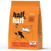 Half&Half (Халф энд Халф) - Сухой корм с говядиной для стерилизованных котов (300 г) в E-ZOO