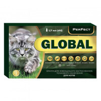 PerFect (ПёрФект) Global - Противопаразитарные капли на холку против блох, клещей и гельминтов для котов (1,7 мл) в E-ZOO