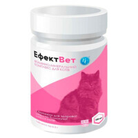 Эффектвет - Кормовая добавка с биотином для блеска шерсти и здоровой кожи для котов (0,5 г/100 таб.) в E-ZOO