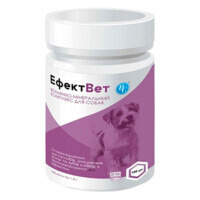 Эффектвет - Кормовая добавка с глюкозамином для суставов, укрепления костей и зубов для собак (200 таб.) в E-ZOO