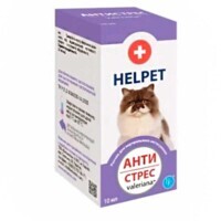 Helpet (Хэлпет) - Успокоительные капли Анти Стресс с валерианой для котов разных пород (10 мл) в E-ZOO
