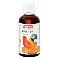 Beaphar (Беафар) Trink + Fit Birds - Витамины для здоровья костей и яркой окраски перьев птиц (50 мл) в E-ZOO