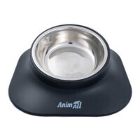 AnimAll (ЭнимАлл) - Миска металева на пластиковій підставці для собак і котів (420 мл) в E-ZOO