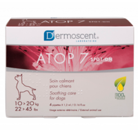 Dermoscent (Дермосент) Atop 7 New Spot-on - Заспокійливі краплі від атопічного та алергічного дерматиту для собак середніх порід (10-20 кг / 4х1,2 мл) в E-ZOO