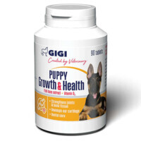 Gigi (Гиги) Puppy Growth & Health - Витаминно-минеральный комплекс для укрепления костной и хрящевой ткани у щенков (90 таб.) в E-ZOO