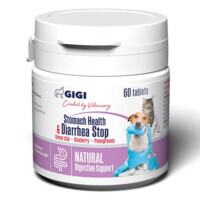 Gigi (Гиги) Stomach Health & Diarrhea Stop - Витаминно-минеральный комплекс для нормализации функции пищеварительной системы у собак и котов (60 таб.) в E-ZOO