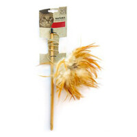 M-Pets (М-Петс) Natura Feather Wand - Игрушка-палочка с перьями для котов (35,5 см) в E-ZOO