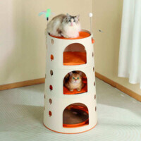 M-Pets (М-Петс) Burana Eco Cat Tower - Ігровий трьохповерховий комплекс для котів (49,5x49,5x88 см) в E-ZOO