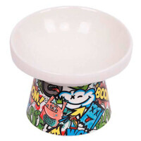 M-Pets (М-Петс) Urbanstyle Tilt'd Raised Ceramic Bowl Multicolor - Поднятая керамическая чаша для животных (М (250 мл)) в E-ZOO
