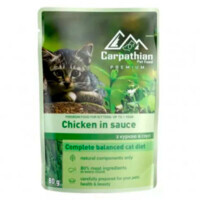 Carpathian Pet Food (Карпатиян Пэт Фуд) Chicken in sauce - Влажный корм с курицей в соусе для котят (80 г) в E-ZOO
