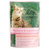 Carpathian Pet Food (Карпатіян Пет Фуд) Mackerel and vegetables - Вологий корм з макреллю та овочами у соусі для дорослих котів (100 г) в E-ZOO