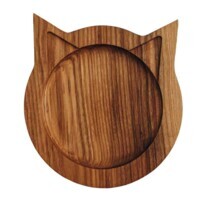 Not only pets (Нот онлі петс) - Миска дерев'яна плоска для котів (245 мл) в E-ZOO