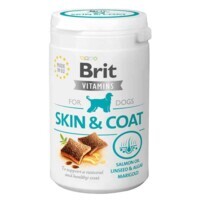 Brit (Брит) Vitamins Skin and Coat for Dogs - Жевательные лакомства с лососевым маслом и водорослями для здоровой шерсти для собак (150 г) в E-ZOO
