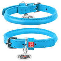 Collar WAUDOG Glamour - Нашийник круглий шкіряний з QR паспортом для собак (XS (0,6х17-29 см)) в E-ZOO