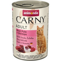 Animonda (Анімонда) Carny Adult - Консервований корм з яловичиною, індичкою і креветками для дорослих котів (рубане м'ясо) (200 г) в E-ZOO