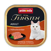 Animonda (Анімонда) Vom Feinsten Adult - Консервований корм з курячою печінкою у вигляді паштету для дорослих котів (100 г) в E-ZOO
