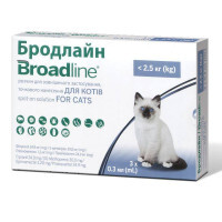 Broadline (Бродлайн) by Boehringer Ingelheim Spot-on - Противопаразитарные капли спот-он от блох, клещей и гельминтов для котов (< 2,5 кг) в E-ZOO