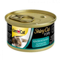 GimCat (ДжимКэт) ShinyCat - Консервированный корм с курицей и креветками для кошек (70 г)