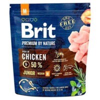 Brit Premium (Бріт Преміум) by Nature JUNIOR M - Сухий корм з куркою для цуценят і молодих собак середніх порід (1 кг) в E-ZOO