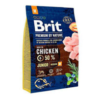 Brit Premium (Бріт Преміум) by Nature JUNIOR M - Сухий корм з куркою для цуценят і молодих собак середніх порід (15 кг) в E-ZOO