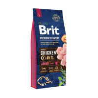 Brit Premium (Брит Премиум) by Nature JUNIOR L - Сухой корм с курицей для щенков и молодых собак крупных пород (15 кг)