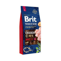 Brit Premium (Брит Премиум) by Nature ADULT L - Сухой корм с курицей для взрослых собак крупных пород (15 кг)