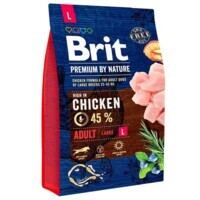 Brit Premium (Бріт Преміум) by Nature ADULT L - Сухий корм з куркою для дорослих собак великих порід (3 кг) в E-ZOO