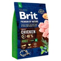 Brit Premium (Брит Премиум) by Nature ADULT XL - Сухой корм с курицей для взрослых собак гигантских пород (3 кг) в E-ZOO
