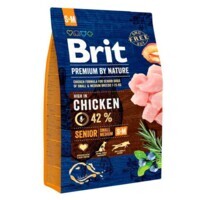Brit Premium (Брит Премиум) by Nature SENIOR S+M - Сухой корм с курицей для стареющих собак мелких и средних пород (3 кг) в E-ZOO