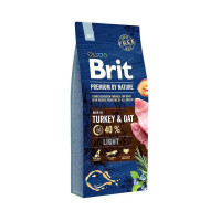 Brit Premium (Брит Премиум) by Nature Light Turkey&Oats - Сухой корм с индейкой для собак с избыточным весом (15 кг)