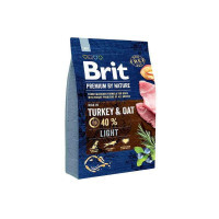Brit Premium (Брит Премиум) by Nature Light Turkey&Oats - Сухой корм с индейкой для собак с избыточным весом (3 кг)