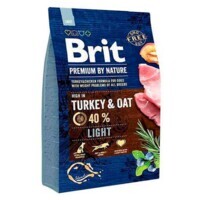 Brit Premium (Бріт Преміум) by Nature Light Turkey & Oats - Сухий корм з індичкою для собак з надмірною вагою (3 кг) в E-ZOO
