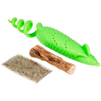 GiGwi Refillable Catnip – Игрушка Мышка резиновая с кошачьей мятой и мататаби для котов (16,5х3 см) в E-ZOO