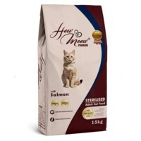 How Meow Sterilised Adult Cat - Сухий повнораціонний корм з лососем для дорослих стерилізованих котів (15 кг) в E-ZOO
