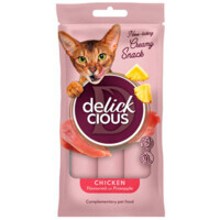 Delickcious - Кремовые лакомства с курицей и ананасом для котов (4 шт.) в E-ZOO