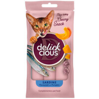 Delickcious - Кремовые лакомства с сардиной и тыквой для котов (4 шт.) в E-ZOO