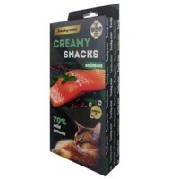 Lucky Star Creamy Snack Salmon - Лакомство Нежное пюре из мякоти дикого лосося в стиках для кошек (6х10 г) в E-ZOO