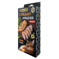 Lucky Star Creamy Snack Chicken - Ласощі Лагідне пюре з м'яса курки у стіках для котів (6х10 г) в E-ZOO