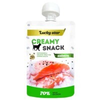 Lucky Star Creamy Snack Salmon - Ласощі Лагідне пюре з м`якоті дикого лосося для котів (85 г) в E-ZOO