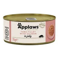 Applaws Natural Cat Food Tuna Fillet with Salmon - Влажный корм с филе тунца и лососем для котов (кусочки в желе) (70 г) в E-ZOO